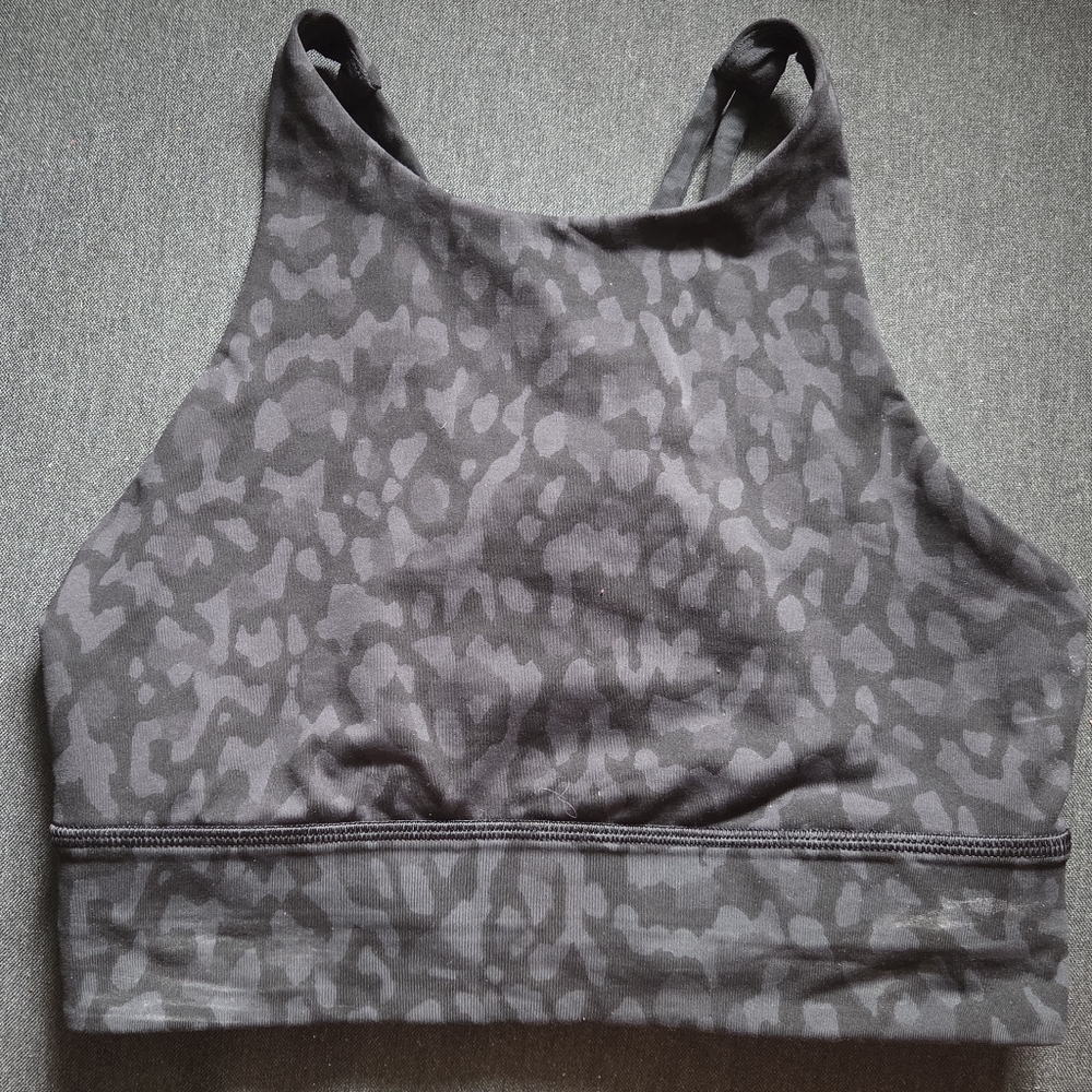 lululemon athletica Charcoal Patterned Sports Bra